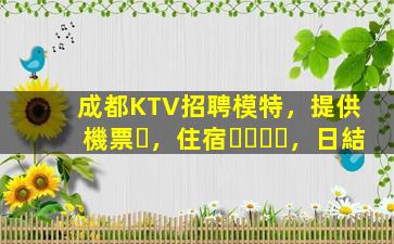 成都KTV招聘模特，提供機票，住宿，日結
